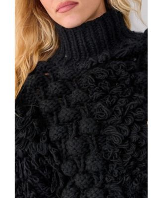 Women's High Neck Cropped Sweater