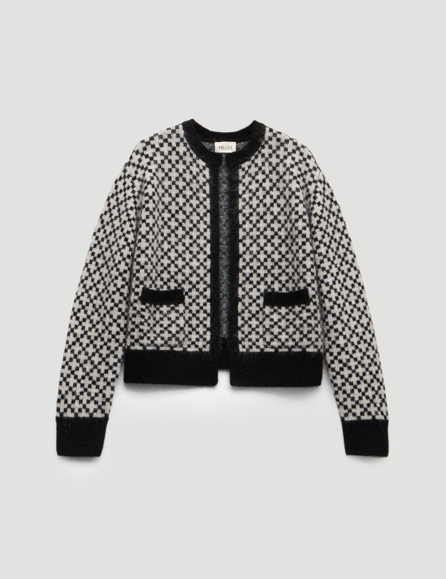 Women's Jacquard Wool Edge To Edge Cardigan