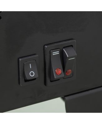 17 inch Freestanding Electric Fireplace Stove heater with 3D Flame effect,Black