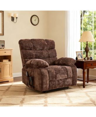 Lift Recliner Chair Heat Massage Dual Motor Infinite Position Up to 350 LBS Large Electric Power Lift