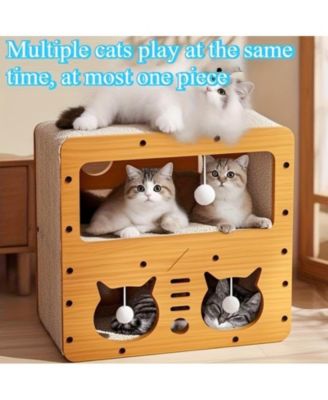 Extra Large Vertical Scratcher Two Tier Cat Villa