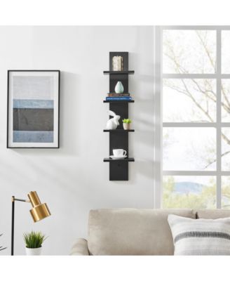 Arica Utility Column 4-Tier Spine Wall Shelves