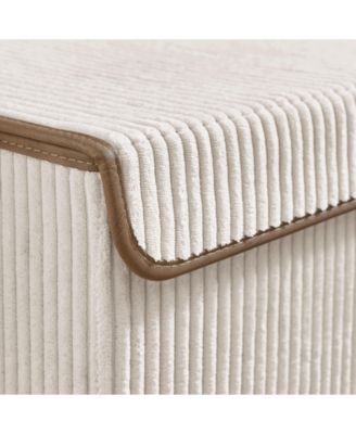 Collapsible Corduroy Laundry Hamper Storage