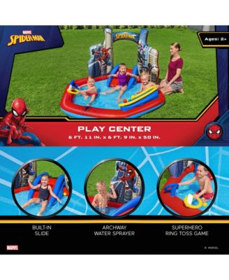 Marvel Spider-Man Inflatable Kids Outdoor Water Play Center and Water Slide