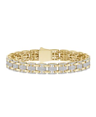 Men's Diamond Bracelet (2 ct. t.w.) in 10k Yellow Gold