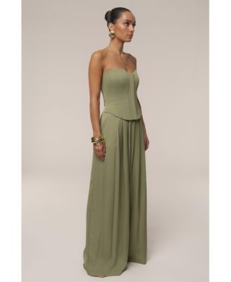 Women's Clara Wide Leg Pleated Trousers