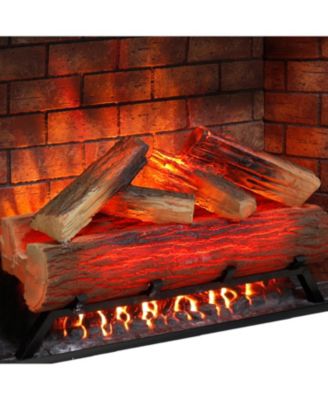 33 inch Infrared Electric Fireplace with Removable Trim kit Insert, Touch Panel Home Decor Heater, Smokeless Firebox With Fire Crackling Sound