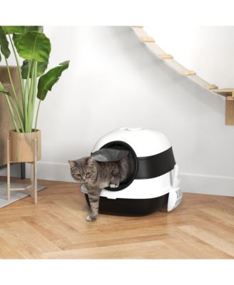 Foldable Covered Cat Litter Box with Two Way Entrance