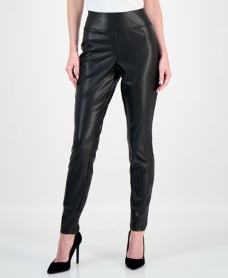 Women's Faux-Leather Leggings, Created for Macy's 
