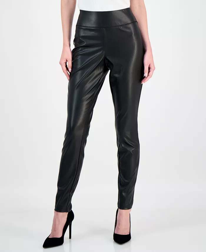 Women's Faux-Leather Leggings - thumbnail 3