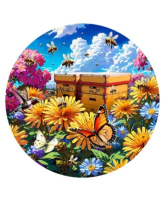 Butterflies and Bees 500 piece Jigsaw Puzzle for Adults Round
