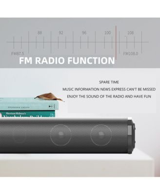 4-Speaker Sound Bar with Wireless Bass, Bluetooth 5.0, TWS & Multiple Inputs