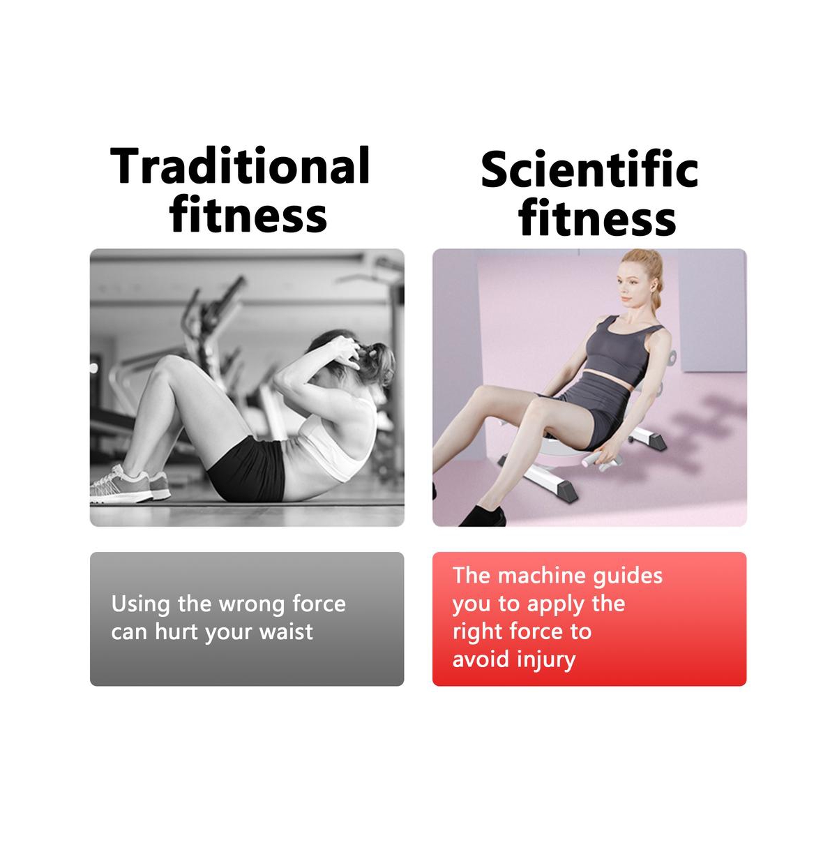 Artudatech Foldable Ab Machine with Twisting & Crunching, Core Trainer with Adjustable Height and Back Support