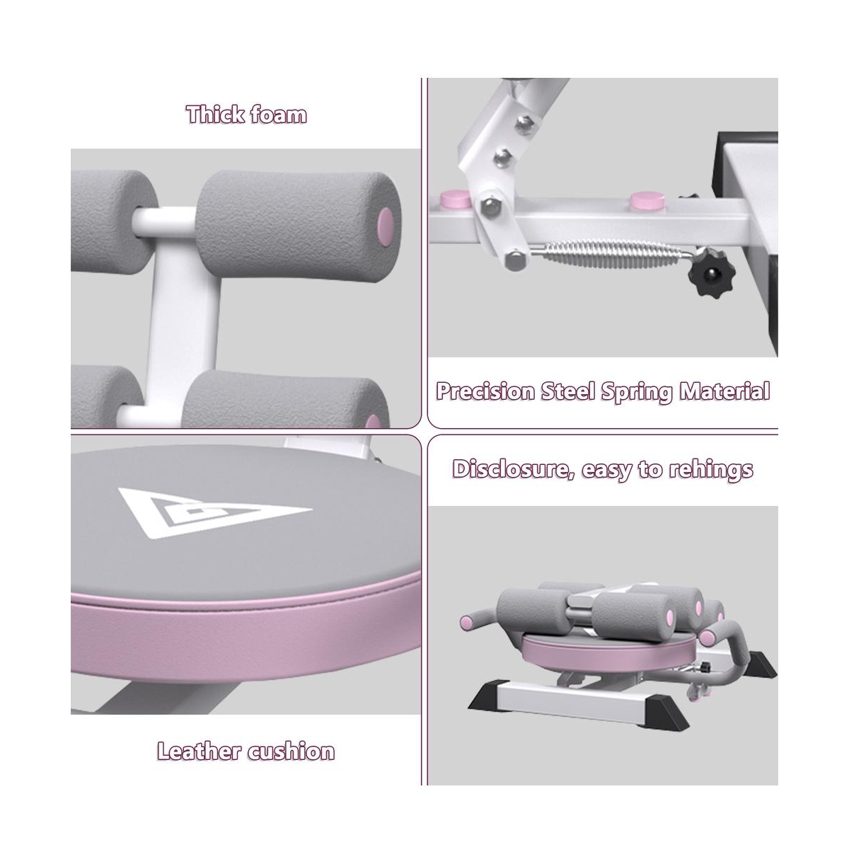 Artudatech Foldable Ab Machine with Twisting & Crunching, Core Trainer Adjustable Height and Back Support
