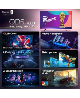 98" QD5 Series 4K QLED Smart Google TV  Quantum Dot, Dolby Vision HDR10+, Wi-Fi 6, Game Mode, Alexa/Google Compatible - 98QD5QG