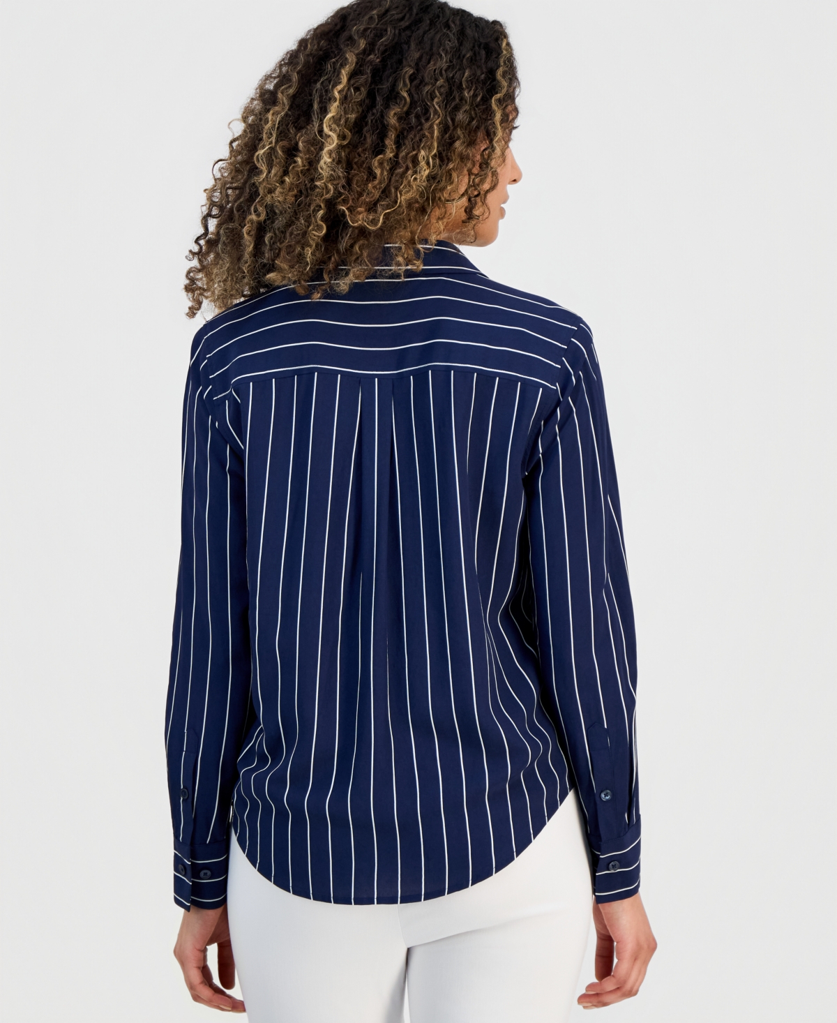 I.n.c. International Concepts Petite Striped Shirt, Macy's Exclusive