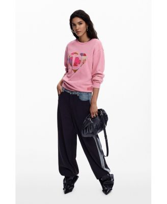 Women's Sweatshirt with heart embroidery