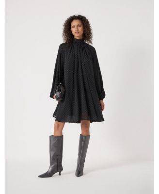 Women's Diamante Gathered Neck Mini Dress