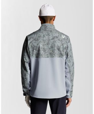 Men's Golf Printed Half Zip Windjammer Jacket