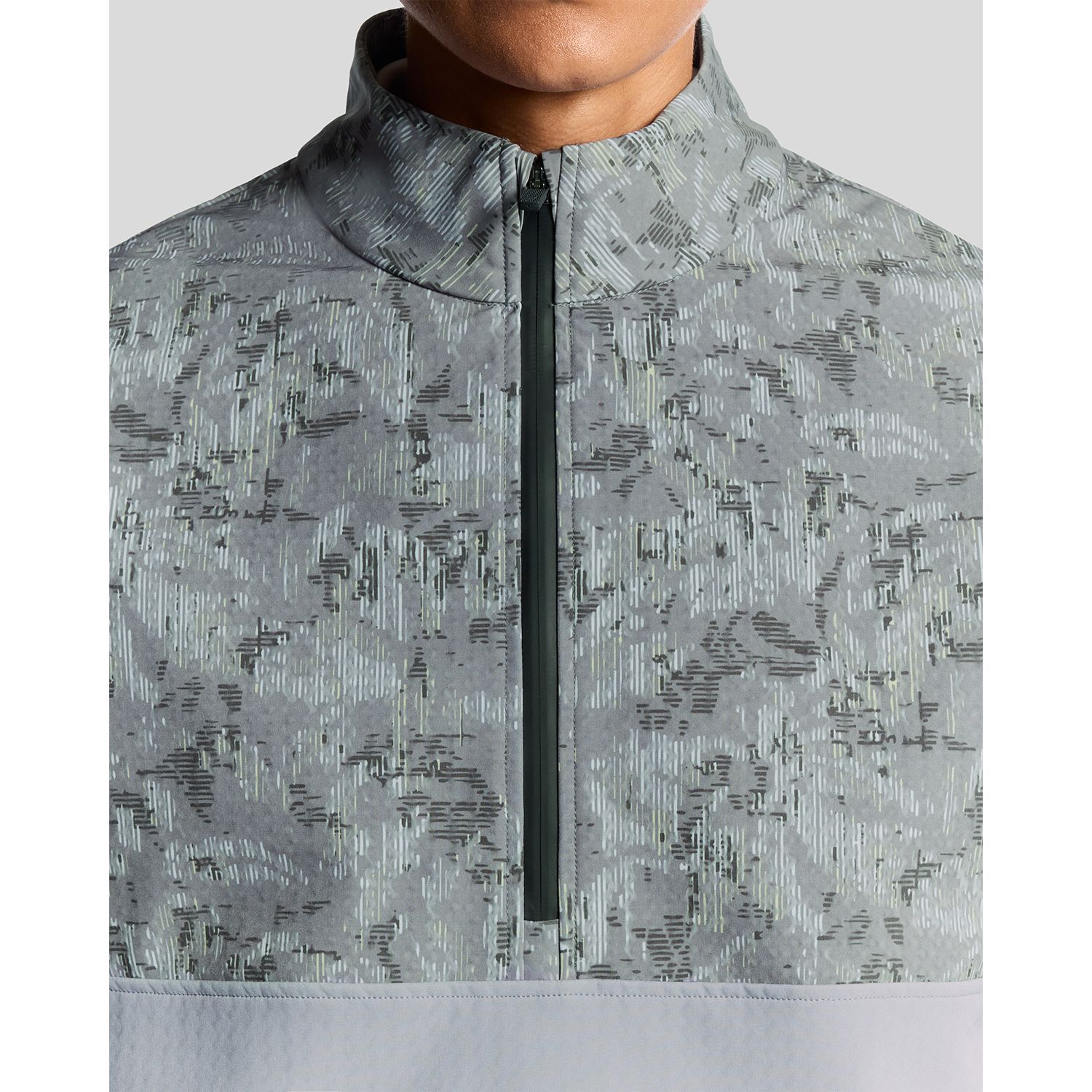 Men's Golf Printed Half Zip Windjammer Jacket