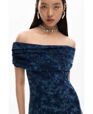 Women's Asymmetric Tie-Dye Dress