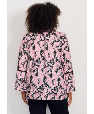 Women's Plus Size Button Front Poet Blouse