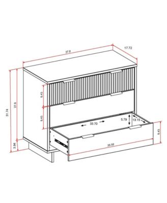 Granville 38" Solid Wood 3-Drawer Dresser