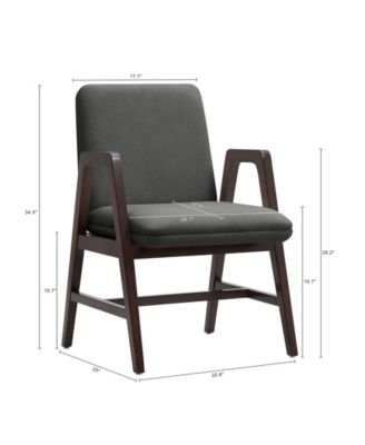 Stella Velvet Upholstered 23" Beech Wood Dining Armchair