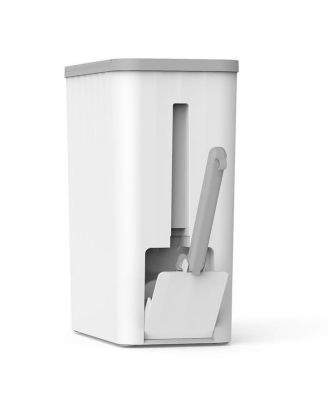 Automatic Motion Sensor Slim Trash Can with Hidden Toilet Brush For Bathroom