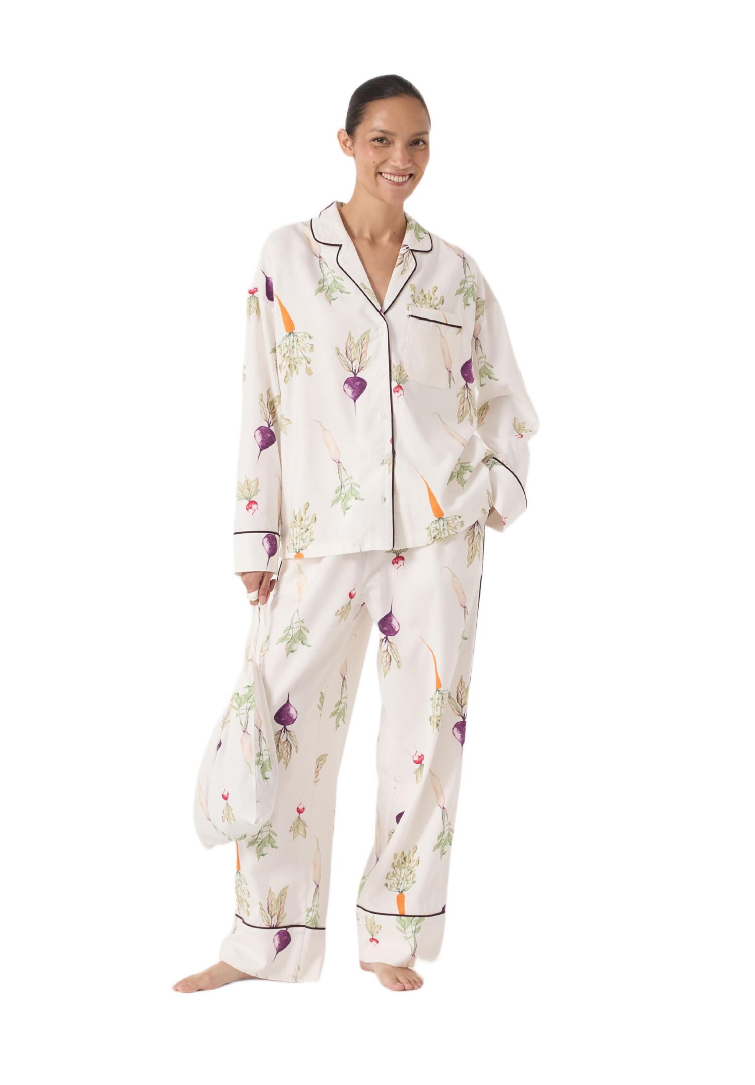 Women's Long Sleeve Brushed Cotton Pyjamas