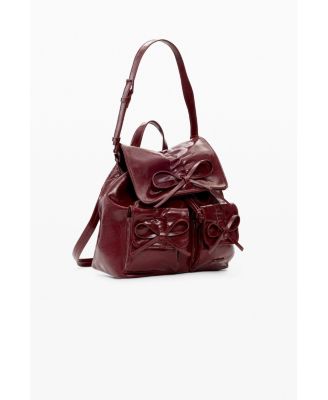 Women's Small shiny backpack bow
