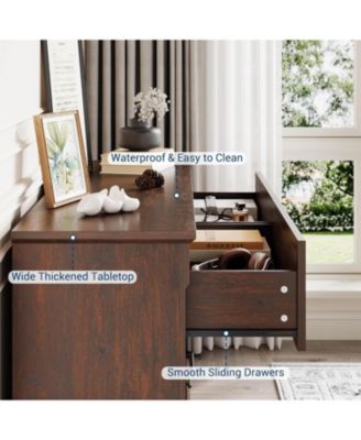 6-Drawer Modern Wood Dresser Bedroom Storage Organizer for Living Room