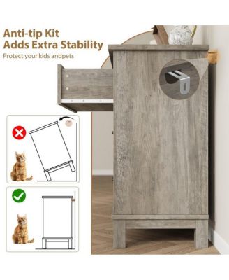 6-Drawer Modern Wooden Dresser, 47" Wide Storage Chest, Freestanding Closet Organizer for Bedroom