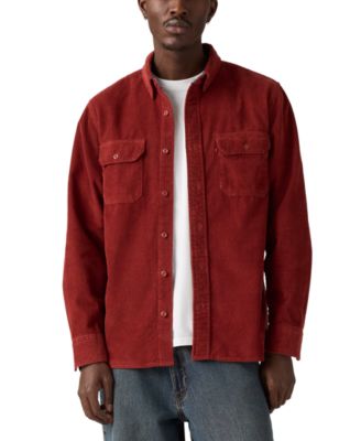 Men's Relaxed-Fit Long-Sleeve Button-Front Worker Shirt