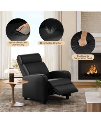 Adjustable PU Leather Recliner Sofa Modern Single Accent Chair