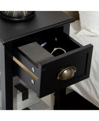 29" 2-Tier Side Table with Drawer Shelf, End Table for Living Room,