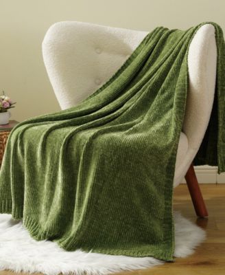 Lifestyle Solid Woven Micro Chenille Throw, 51" x 67"