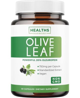 Olive Leaf Extract Capsules, Cardiovascular and Immune Health, Health's Harmony, 60ct
