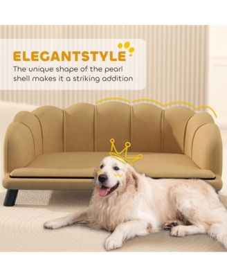 Velvet Large Dog Couch with Foam Cushioning for M L Dogs,
