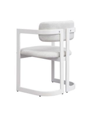 + 2 Pc. Set + Fabric & Metal + Upholstered + Dining Chairs