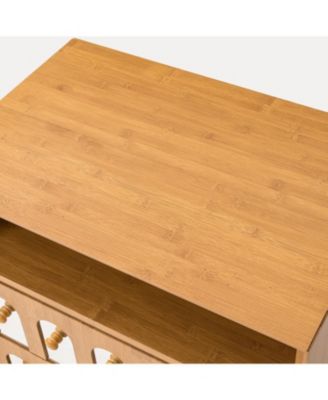 26" H Modern Nightstand Bedside Table with Charging Station, 2 Drawers, Large Mid Century End Table for Bedroom, Living Room