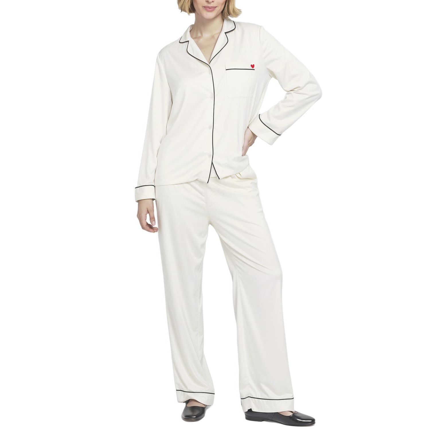 Women's Satin PJ Set Long Pajama