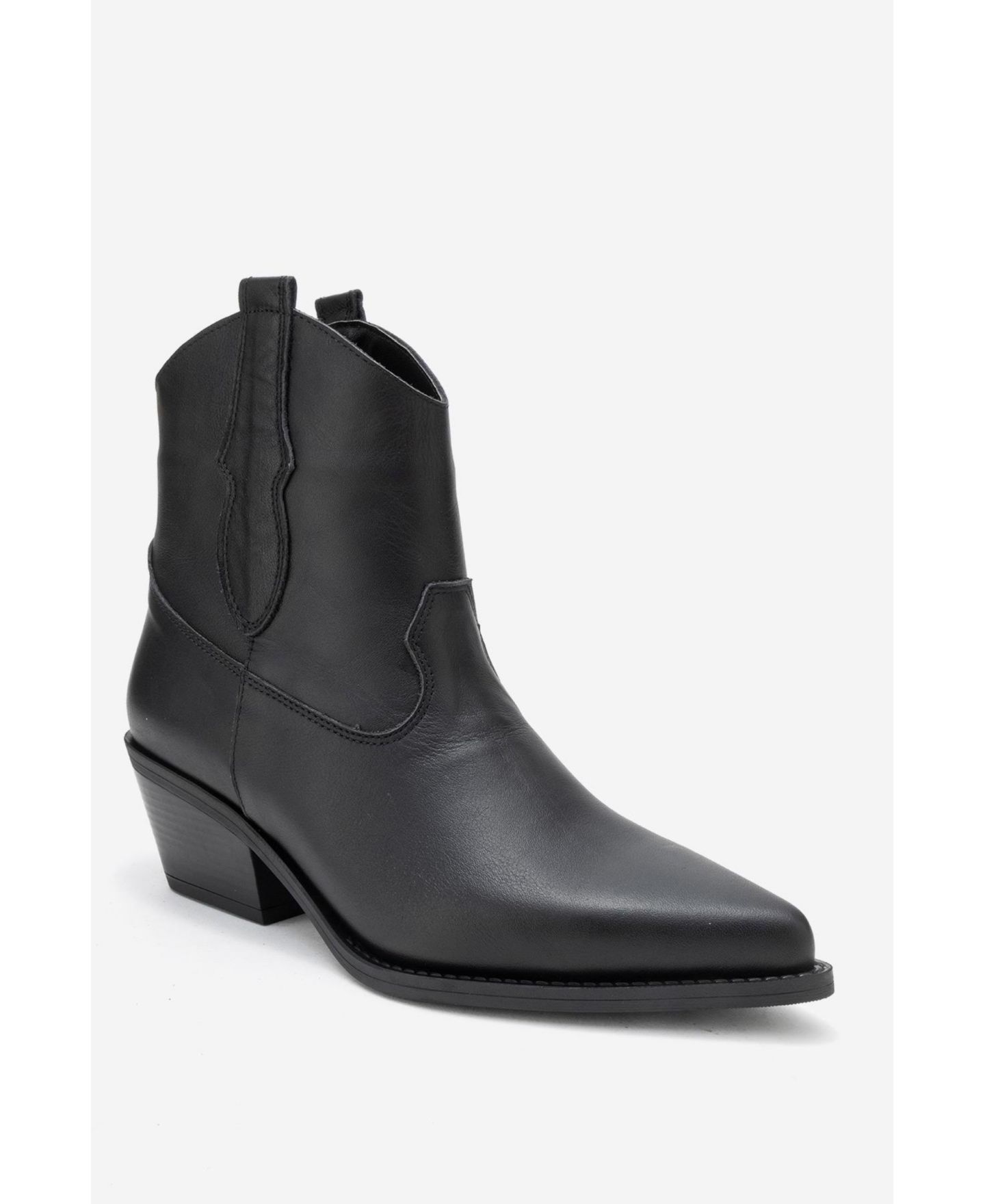 Женские ботинки Forever & Always Shoes Elia Leather Western Boot, цвет: Чёрный — фото 1