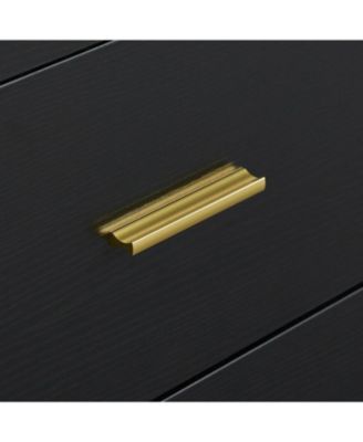 Modern 8-Drawer Black Dresser