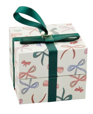 Sterling Silver Initial Charm Necklace in Holiday Ornament