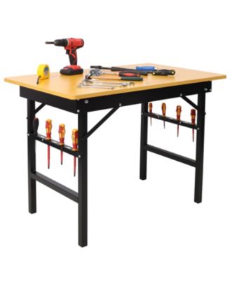Portable Folding Work Table with Measuring Tape