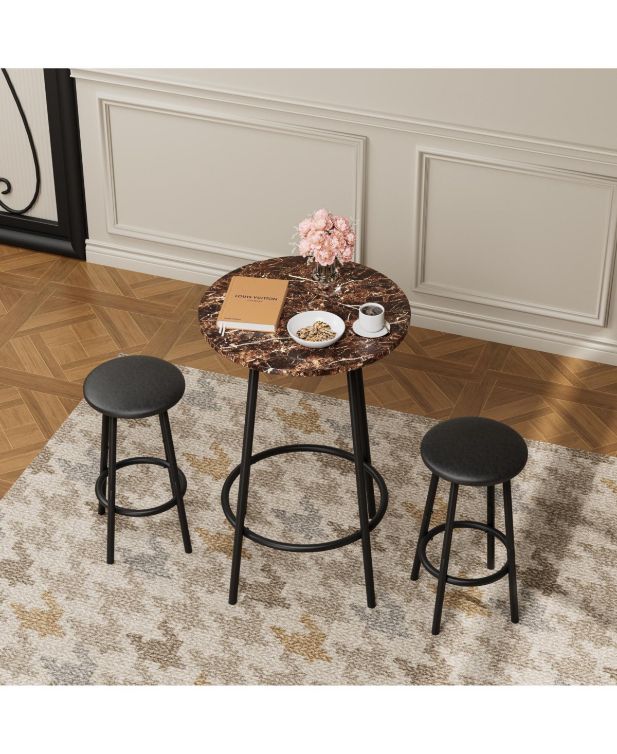 Streamdale Furniture 3-Piece Bar Table Set with 2 Bar Stools