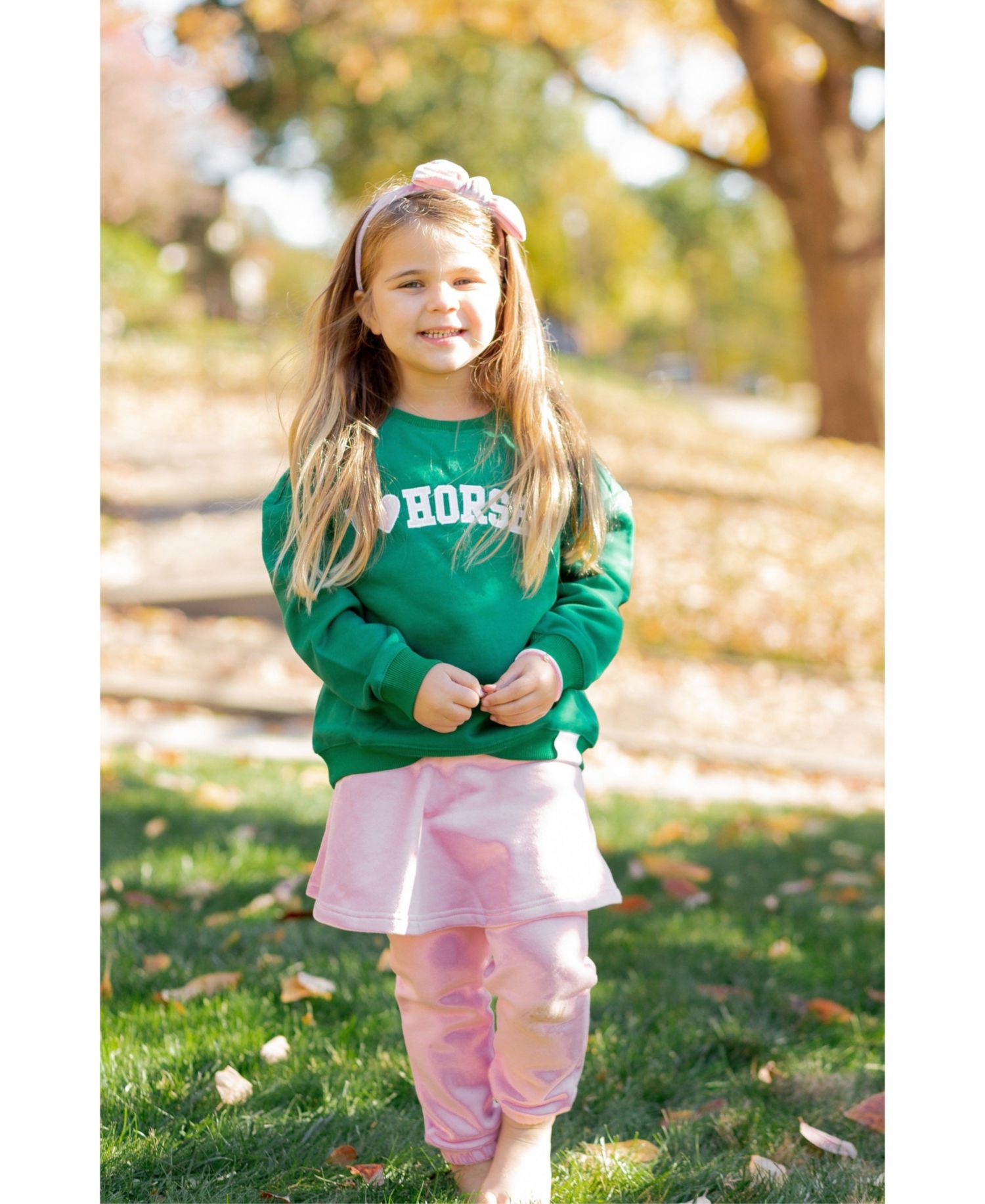 Girls Little/Big I Heart Horses Sweatshirt