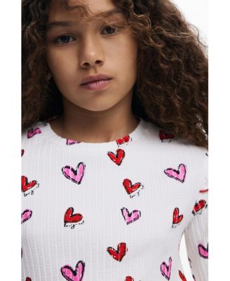 Girls Girls's Long-sleeved hearts t-shirt