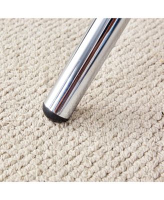 Unique Round Glass Dining Table with Silver Legs